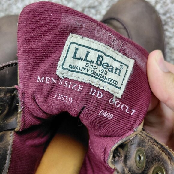 Chippewa L.L.Bean Katahdin Iron Works Brown Leather Boots Men’s 12 D USA - Picture 15 of 15